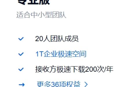 百度网盘企业版 专业版 企业特权介绍